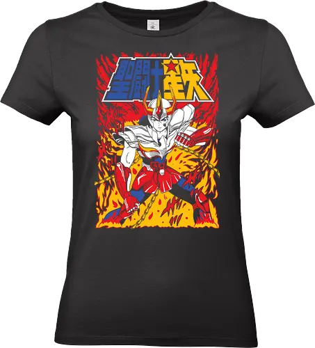 Phoenix Warrior – Eternal Flame - saint seiya, phoenix, fire warrior, anime knight, bronze saint, rebirth power, anime battle, cosmos energy - Standard T-Shirt (Frauen)
