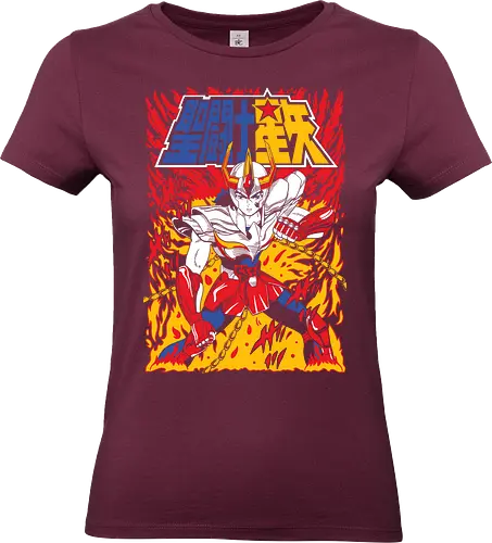 Phoenix Warrior – Eternal Flame - saint seiya, phoenix, fire warrior, anime knight, bronze saint, rebirth power, anime battle, cosmos energy - Standard T-Shirt (Frauen)