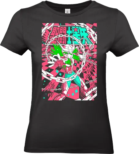 Andromeda Warrior – Gentle Strength - saint seiya, andromeda, chain warrior, anime knight, bronze saint, defensive fighter, anime battle, cosmos power - Standard T-Shirt (Frauen)