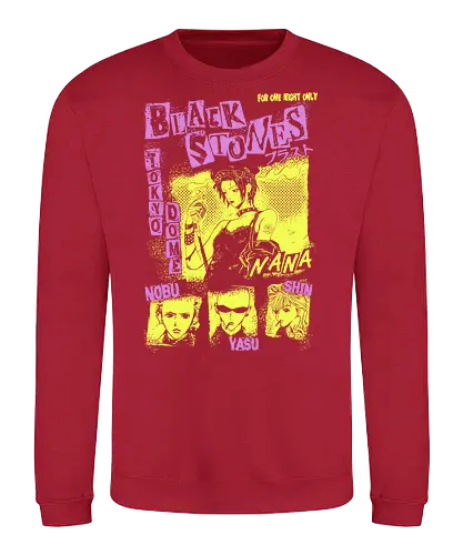 Black Stones – Punk Rock Vibes - nana anime, black stones, blast band, punk rock anime, nana osaki, music anime, band aesthetic, rock style - Sweatshirt