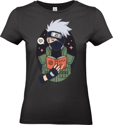 Sensei’s Day Off: Kakashi Reading - Kakashi Hatake, Shinobi, copy ninja, Kakashi reading, Icha Icha, anime lifestyle, Naruto fan art, shonen jump apparel, sensei ninja, cozy anime aesthetic - Standard T-Shirt (Frauen)