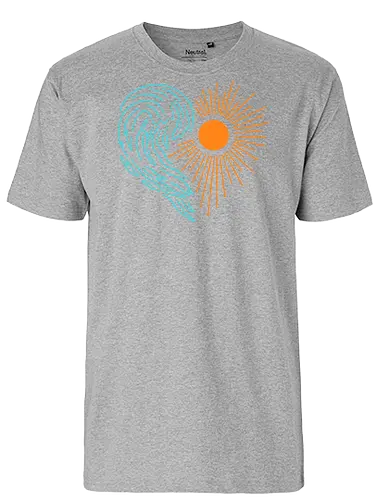 Ocean Heart - beach, summer, waves, surf, ocean, heart, vacation, sea - Fairtrade T-Shirt