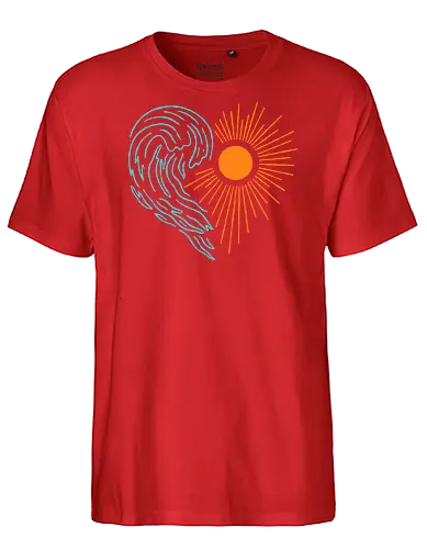 Ocean Heart - beach, summer, waves, surf, ocean, heart, vacation, sea - Fairtrade T-Shirt