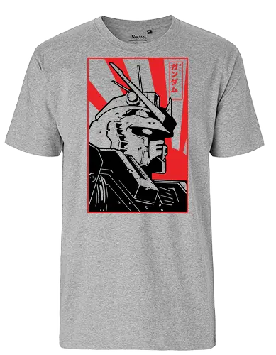 RX-78-2 Japanische Propaganda - RX-78-2 Gundam Kunst, Mobile Suit Gundam, japanische Propaganda, Yoshiyuki Tomino, Anime Shirt, Sunrise Mecha, japanische aufgehende Sonne, japanische Popkultur, retro futuristischer Streetwear, Geek Geschenk, Amuro Ray, Real Robot Anime, Vintage Mecha, Gundam Kanji, 70er 80er - Fairtrade T-Shirt