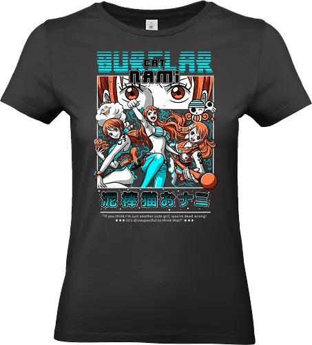 Cat Burglar Queen - Pirate, nami, straw hat crew, anime girl, pirate navigator, anime pirate, cat burglar, grand line - Standard T-Shirt (Frauen)