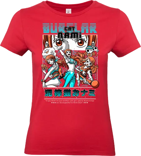 Cat Burglar Queen - Pirate, nami, straw hat crew, anime girl, pirate navigator, anime pirate, cat burglar, grand line - Standard T-Shirt (Frauen)