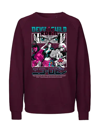 Devil Child - Pirate, nico robin, devil child, anime girl, straw hat crew, anime pirate, archaeologist, grand line - Fairtrade Sweatshirt