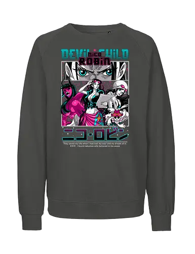 Devil Child - Pirate, nico robin, devil child, anime girl, straw hat crew, anime pirate, archaeologist, grand line - Fairtrade Sweatshirt