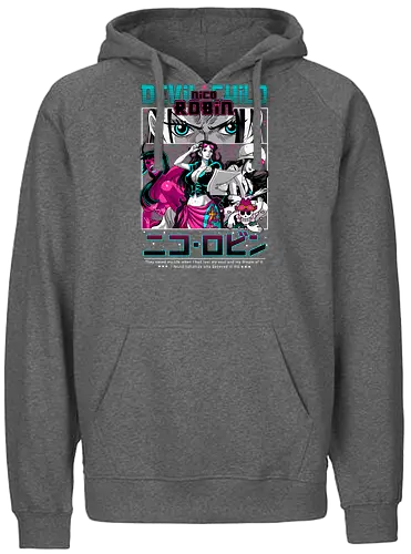 Devil Child - Pirate, nico robin, devil child, anime girl, straw hat crew, anime pirate, archaeologist, grand line - Fairtrade Hoodie