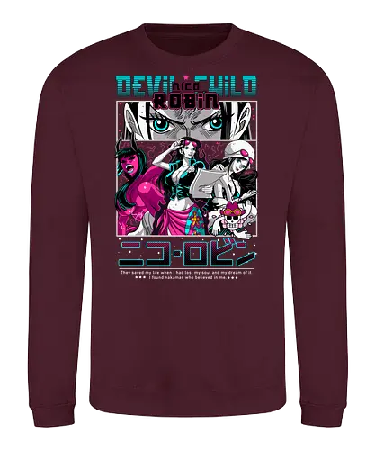 Devil Child - Pirate, nico robin, devil child, anime girl, straw hat crew, anime pirate, archaeologist, grand line - Sweatshirt