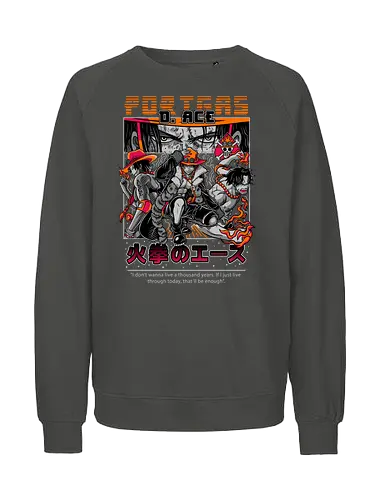 Flame Emperor - Pirate, portgas d ace, fire fist ace, anime pirate, flame power, whitebeard pirates, shonen anime, grand line - Fairtrade Sweatshirt