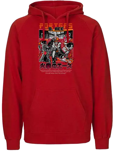 Flame Emperor - Pirate, portgas d ace, fire fist ace, anime pirate, flame power, whitebeard pirates, shonen anime, grand line - Fairtrade Hoodie