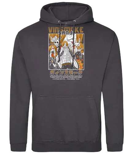 Burning Kick Style - Pirate, sanji, vinsmoke sanji, fire kick, straw hat crew, anime pirate, black leg, shonen anime - Standard Hoodie