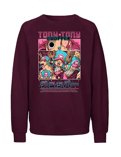 Cotton Candy Lover - Pirate, chopper, tony tony chopper, straw hat crew, anime doctor, cute anime, reindeer pirate, grand line - Fairtrade Sweatshirt
