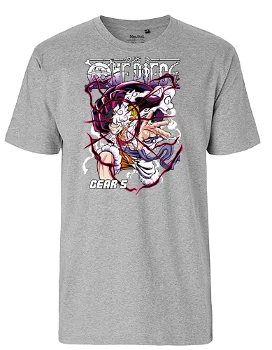 Chaos Awakening - Pirate, gear 5, anime pirate, nika form, straw hat crew, manga art, shonen anime, awakening - Fairtrade T-Shirt