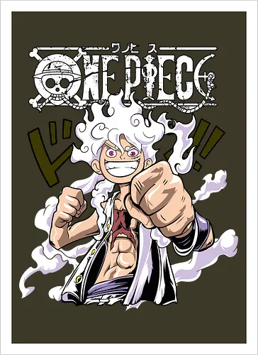 Freedom Power - Pirate, anime pirate, sun god nika, straw hat, anime power, grand line, gear 5 - Kunstdruck