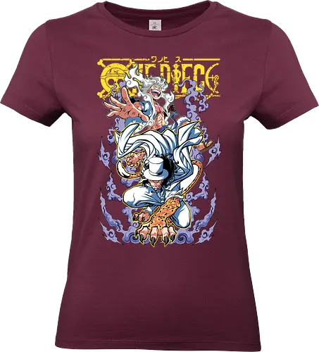 Divine Form - Pirate, nika power, anime transformation, pirate king, manga style, anime battle, straw hat crew, gear 5 - Standard T-Shirt (Frauen)