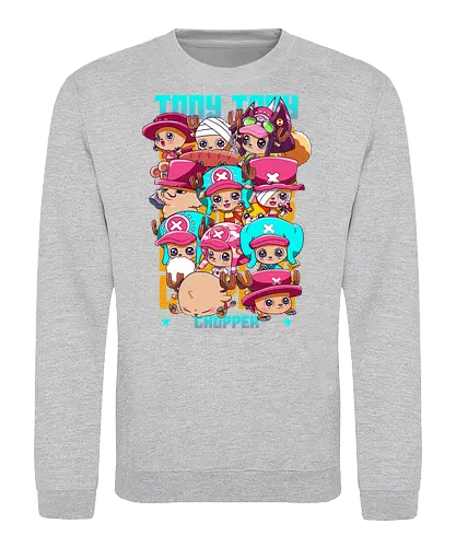 Cute Crew - Pirate, chopper, anime chibi, straw hat crew, cute anime, kawaii style, anime pirate, manga art - Sweatshirt
