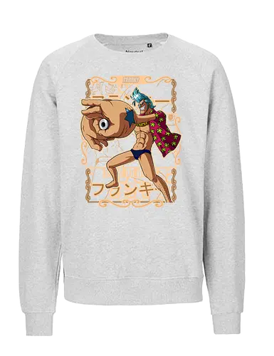 Super Machine - Pirate, franky, cyborg pirate, straw hat crew, anime mechanic, super pose, anime pirate, cola power - Fairtrade Sweatshirt