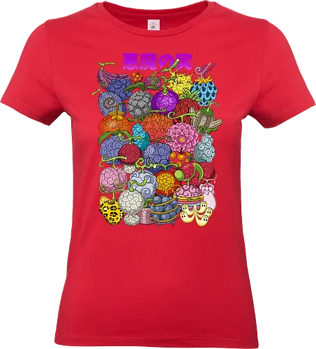 Power Collection - Pirate, devil fruits, anime powers, grand line, manga art, anime pirate, akuma no mi, shonen anime - Standard T-Shirt (Frauen)