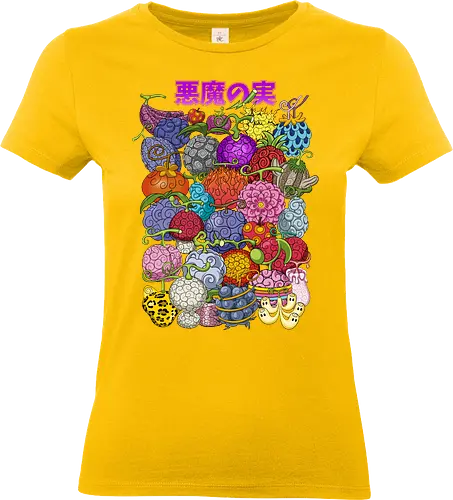 Power Collection - Pirate, devil fruits, anime powers, grand line, manga art, anime pirate, akuma no mi, shonen anime - Standard T-Shirt (Frauen)