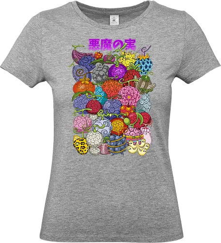 Power Collection - Pirate, devil fruits, anime powers, grand line, manga art, anime pirate, akuma no mi, shonen anime - Standard T-Shirt (Frauen)