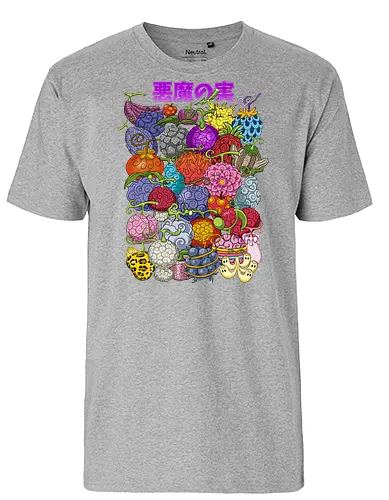 Power Collection - Pirate, devil fruits, anime powers, grand line, manga art, anime pirate, akuma no mi, shonen anime - Fairtrade T-Shirt
