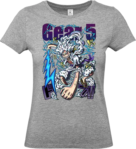 Neon God - manga art, anime power, Pirate, gear 5 luffy, sun god nika, anime transformation, neon anime, pirate king - Standard T-Shirt (Frauen)