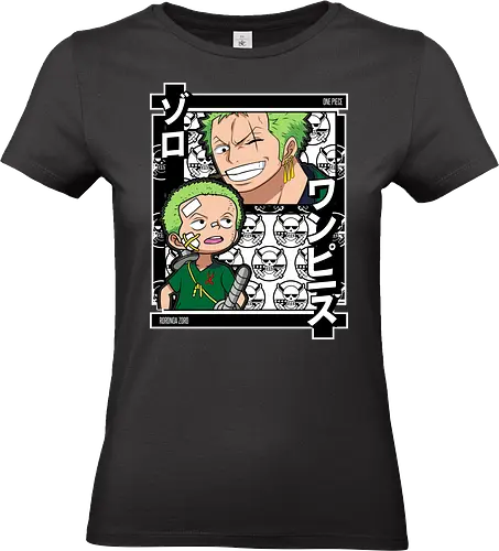 Pirate Hunter - Pirate, zoro, roronoa zoro, swordsman anime, straw hat crew, pirate hunter, anime chibi, grand line - Standard T-Shirt (Frauen)