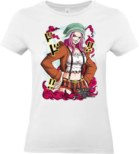 Pink Chaos - Pirate, jewelry bonney, anime girl, worst generation, anime pirate, pink aesthetic, grand line, manga art - Standard T-Shirt (Frauen)