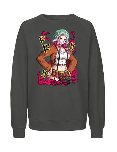 Pink Chaos - Pirate, jewelry bonney, anime girl, worst generation, anime pirate, pink aesthetic, grand line, manga art - Fairtrade Sweatshirt