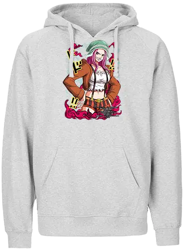 Pink Chaos - Pirate, jewelry bonney, anime girl, worst generation, anime pirate, pink aesthetic, grand line, manga art - Fairtrade Hoodie