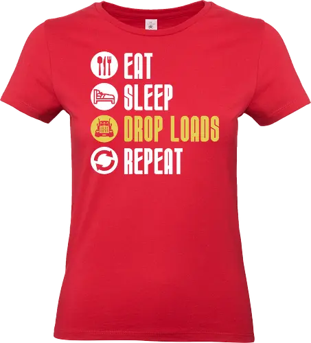 Eat Sleep Drop Loads Repeat - Standard T-Shirt (Frauen)