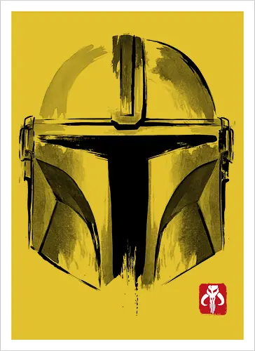 Bounty Hunter helmet sumi e
