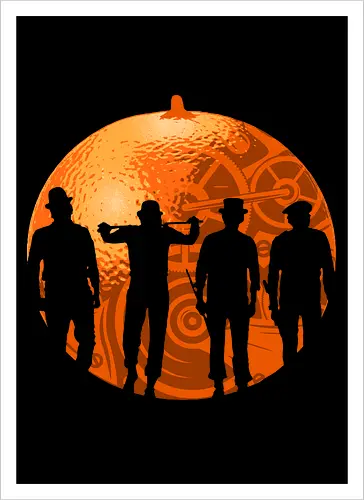 The Orange Gang  - movies, 70s movies, assassin, beethoven, crime, cult classic, cult movies, film, gang, halloween, hollywood, horror, psychotic, ultraviolence, movie - Kunstdruck