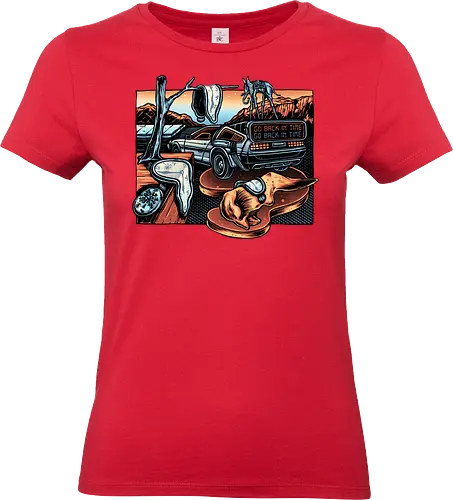 The Persistence of Time Travel - Art, painting, surreal, movie, time travel, family, sci-fi, comedy, mash up - Standard T-Shirt (Frauen)