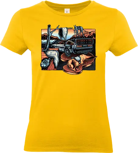 The Persistence of Time Travel - Art, painting, surreal, movie, time travel, family, sci-fi, comedy, mash up - Standard T-Shirt (Frauen)