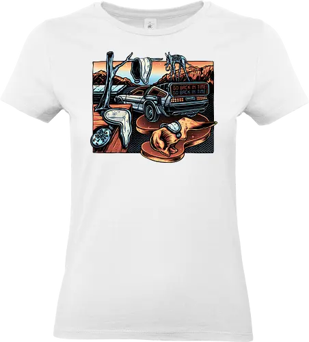 The Persistence of Time Travel - Art, painting, surreal, movie, time travel, family, sci-fi, comedy, mash up - Standard T-Shirt (Frauen)