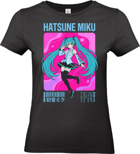 Cyber Pop: Hatsune Miku Future Sounds - anime graphic tee, retro anime streetwear, pink vaporwave aesthetic, Japanese pop idol, kawaii cyber pop, Future Sounds Miku, neon anime clothing, Miku shirt, Diva apparel - Standard T-Shirt (Frauen)