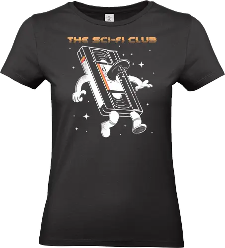 The Sci-Fi Club - sci fi, astronaut, extraterrestrial, galaxy, hollywood, moon, nasa, science, science fiction, space, universe, vhs tapes, videocassette, films, movie - Standard T-Shirt (Frauen)