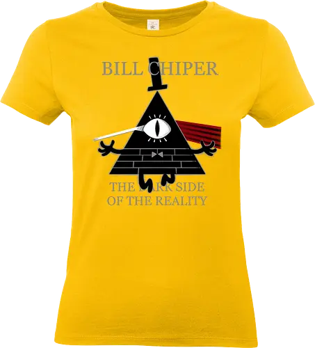 dark side - bill chiper, triangle, cartoon, adventure, parody, comedy, all seing eyes, world - Standard T-Shirt (Frauen)