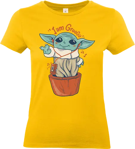 i am groogu  - Bounty Hunter, grogu, movies, 80s, 90s, vintage, classic, music, alien, ufo - Standard T-Shirt (Frauen)