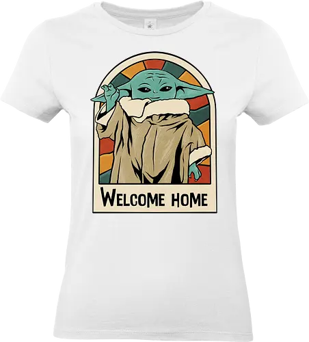 welcome home alien  - Bounty Hunter, grogu, movies, 80s, 90s, vintage, classic, music, alien, ufo - Standard T-Shirt (Frauen)