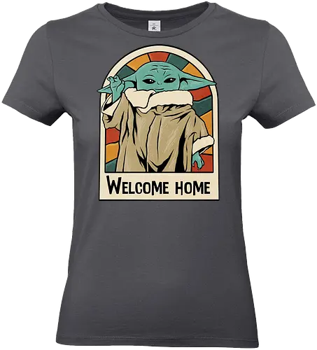 welcome home alien  - Bounty Hunter, grogu, movies, 80s, 90s, vintage, classic, music, alien, ufo - Standard T-Shirt (Frauen)