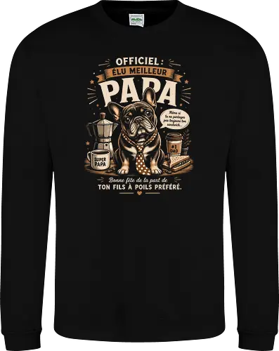 Elu Meilleur Papa Bouledogue Français Vintage Cadeau Fete des Peres