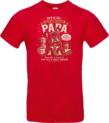 Elu Meilleur Papa Bouledogue Français Vintage Cadeau Fete des Peres