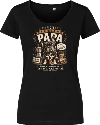 Elu Meilleur Papa Bouledogue Français Vintage Cadeau Fete des Peres