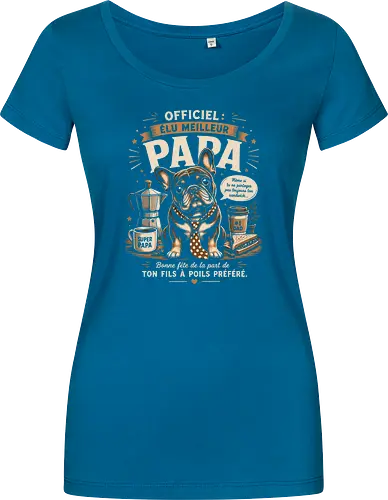 Elu Meilleur Papa Bouledogue Français Vintage Cadeau Fete des Peres