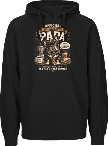 Elu Meilleur Papa Bouledogue Français Vintage Cadeau Fete des Peres