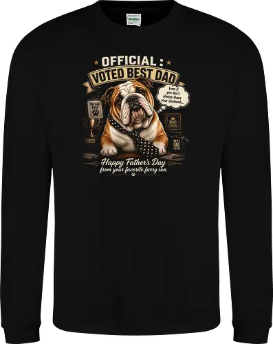 Official Voted Best Dad Vintage English Bulldog Dad Father's Day Gift
